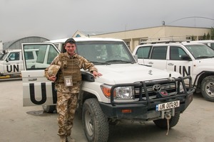 Andy Grant was saved by the British when he had a close call with a group of roaming wild dogs in Kabul.