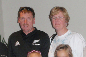 Helen Milner seen here with Phil Nisbet before his death, denies slipping the sedative Phenergan into his evening meal and, while he was heavily sedated, probably suffocating him.