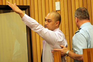Thomas Tamatea Ariki Nui McGregor after his sentencing in the High Court at Wanganui Wednesday.