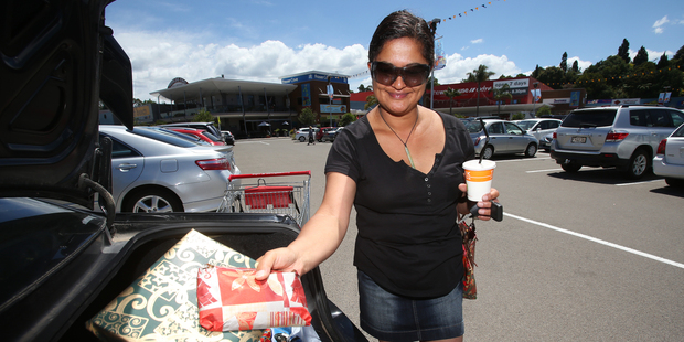 Linda Carroll was trying to finish her Christmas shopping at Fraser Cove. Photo / Joel Ford