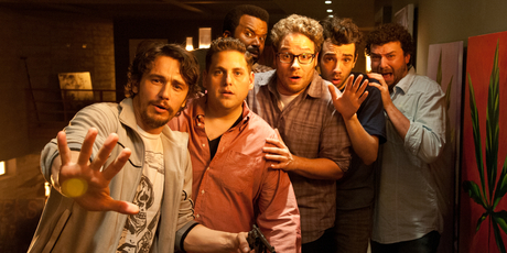 James Franco, Jonah Hill, Craig Robinson, Seth Rogen, Jay Baruchel and Danny McBride in 'This Is The End'. Photo / AP
