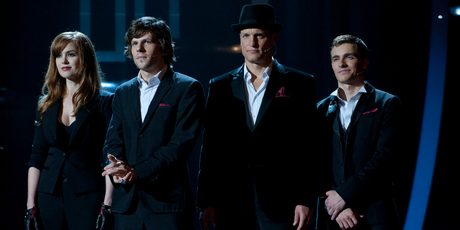 Isla Fisher, Jesse Eisenberg, Woody Harrelson and Dave Franco in 'Now You See Me'.