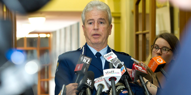 Police Commissioner Peter Marshall during a press conference.