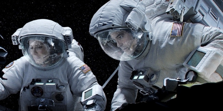 Sandra Bullock and George Clooney in 'Gravity'.