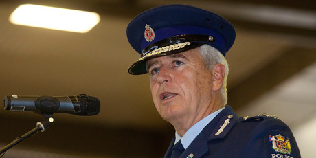 Police Commissioner Peter Marshall speaks to the graduates.