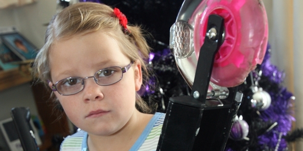 UPSET: Seven-year-old Tegan Gadsby's scooter was trashed at school. It was an early Christmas present from her nana. PHOTO/ LYNDA FERINGA