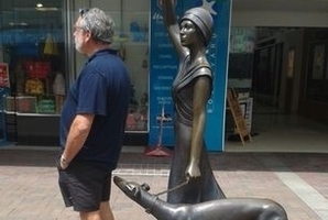 Graeme writes: "My wife and I had lunch together and while checking things out down one of the main streets of Napier, she managed to catch a photo of me unawares ..."