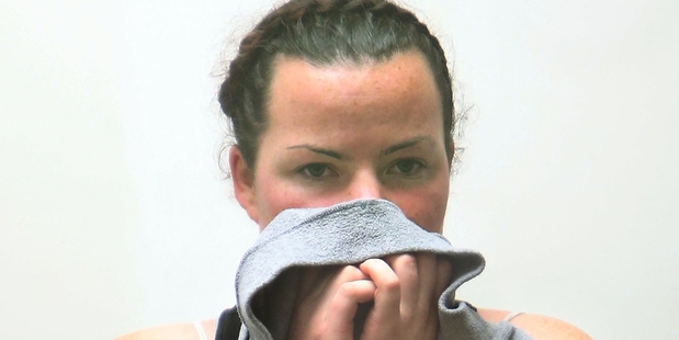 THE MUSCLE: Holly Walker being sentenced at Whangarei District Court yesterday. PHOTO/APN