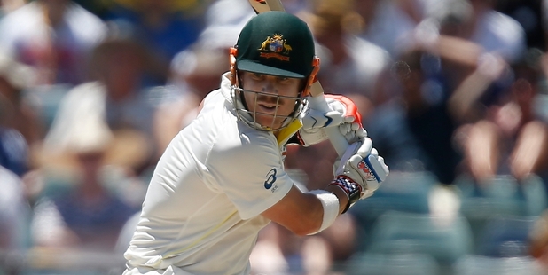 David Warner scored 112 runs before being caught off a Graeme Swann delivery. Photo / AP
