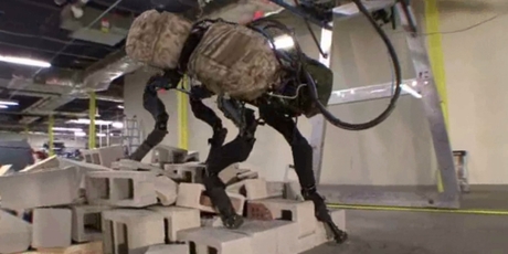 Big Dog is a rough terrain robot that walks, runs, climbs and carries heavy loads.