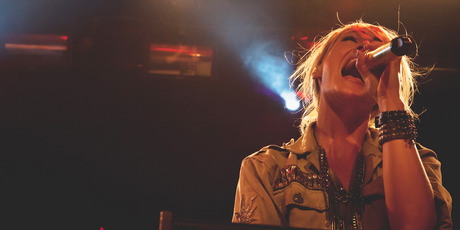 Metric's front woman, Emily Haines, at the Powerstation in Auckland. Photo / Michelle Deacon (Outstretched Photography)