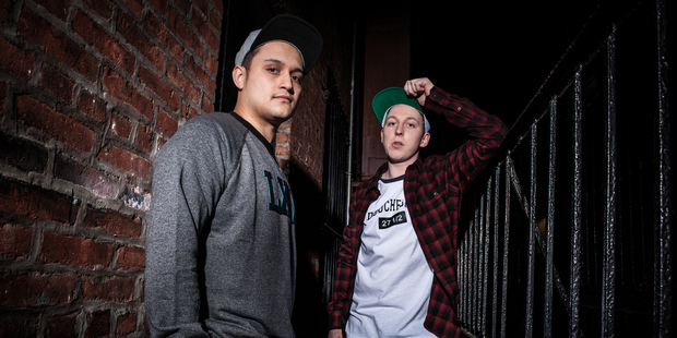 Jesse Cooper, left, and Harley Rayner of electronic Kiwi duo Mt Eden.