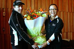 Lydia Ko and her former coach Guy Wilson earlier this year. Photo / Getty Images
