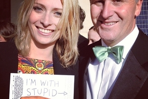 Chelsie Preston Crayford and John Key.