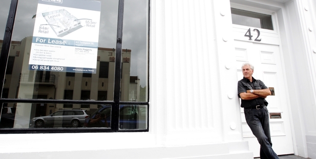 JUST DOORS AWAY: Roger Moroney is looking forward to moving into Hawke's Bay Today's stylish new Napier premises next year. PHOTO/PAUL TAYLOR HBT134142-02