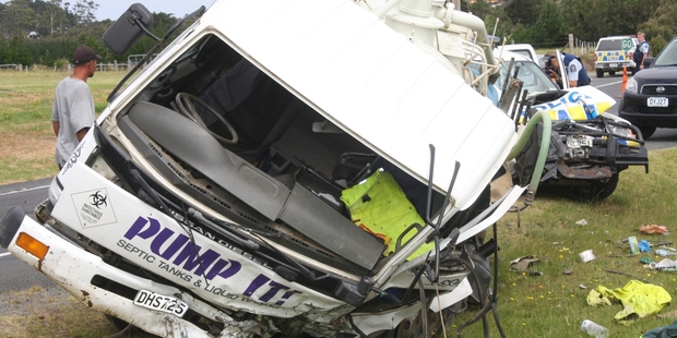 The two vehicles involved in yesterday's crash at Pukenui. Neither driver was badly injured.Photo/Peter Jackson