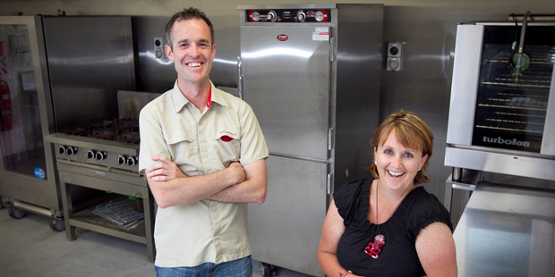 Stephen Coffey and Debbie Tugaga will be cooking Christmas lunch for thousands of people for the City Mission on Christmas Day at the Viaduct Events Centre. Photo / Natalie Slade