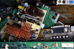Electronic scrap creates a significant recycling problem world-wide. Photo / AP