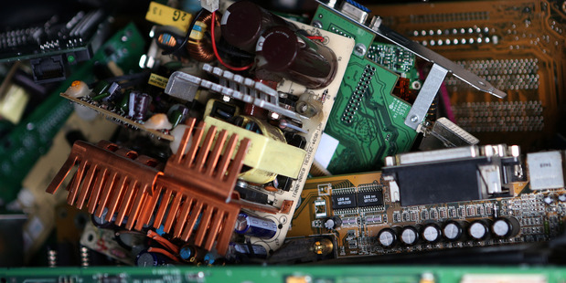 Electronic scrap creates a significant recycling problem world-wide. Photo / AP