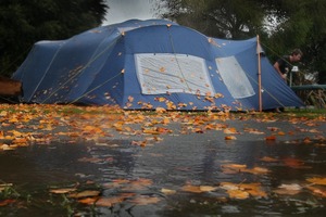Camping in the rain was 'positively tropical' for the 19-year-olds from Montreal. File photo / NZ Herald