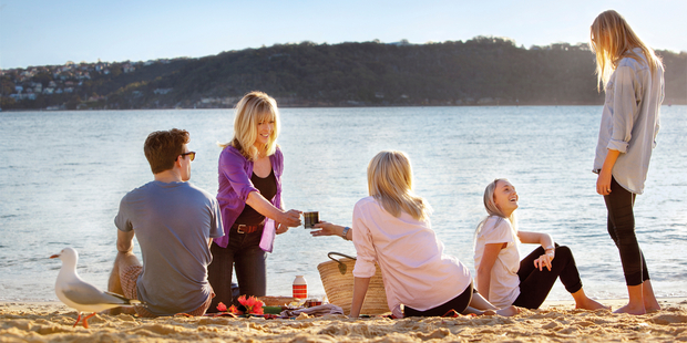 A picnic on the beach is perfect alternative for Christmas day feasting.