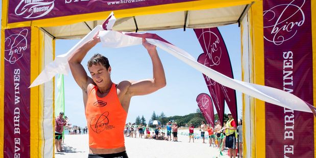 Midway's Cory Taylor wins the inaugural Mount Monster endurance race at Mount Maunganui. Photo/Jaime Troughton