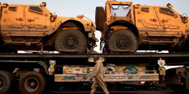 The sale includes military vehicles. Photo / AP