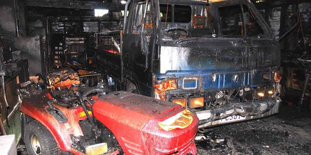 GUTTED: Garry Allen,72, lost about $100,000 worth of vehicles, tools and equipment.