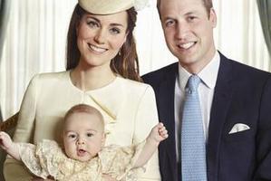 Kate Middleton, Prince William and their son, Prince George.Photo / Jason Bell