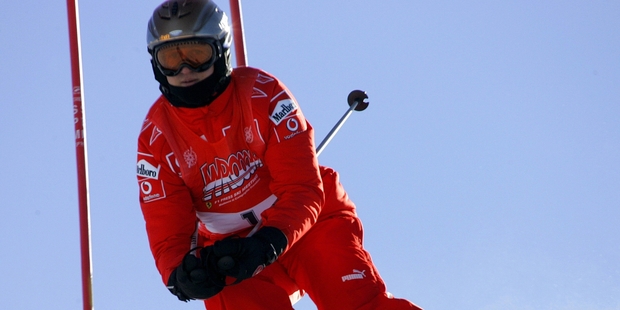 Michael Schumacher was reportedly wearing a helmet when he suffered the accident. Photo / AP