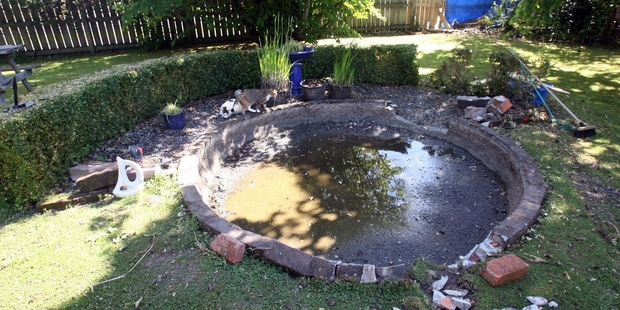 HAZARDOUS: Clean up mess lying around the garden.