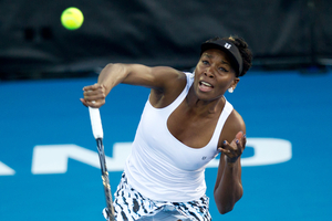Venus Williams in action against Andrea Hlavackova. Photo / Richard Robinson