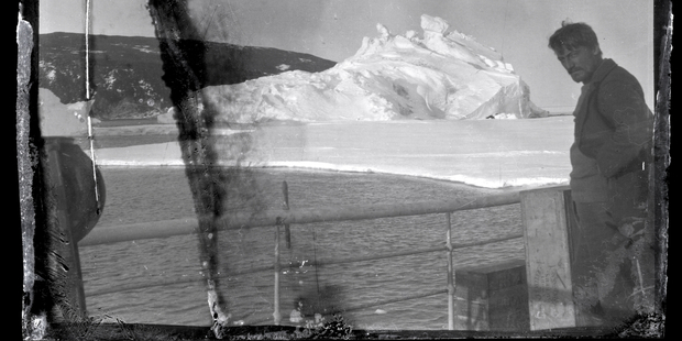 Chief scientist Alexander Stevens, with Hut Point Peninsula in the background.