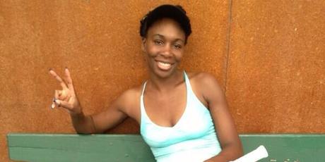 A relaxed Venus Williams.