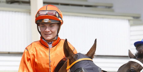Casltzeberg ridden by Danielle Johnson returns to scale after winning the Waikato Guineas at Te Rapa on Saturday. Photo / Supplied
