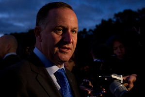Prime Minister John Key has spoken at Treaty Grounds at Waitangi.Photo / Sarah Ivey
