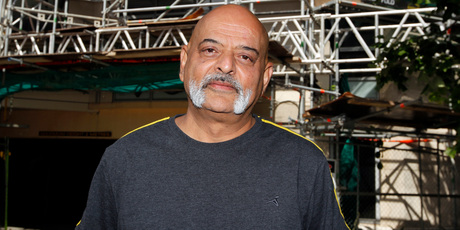 Raja Sharma says Hobson Gardens is a wonderful place to live but with repairs to his leaky apartment in limbo he doesn't know where his family will end up. Photo / Natalie Slade