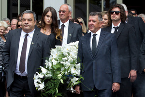 Family and friends were Paul's pall-bearers. Photo / Brett Phibbs