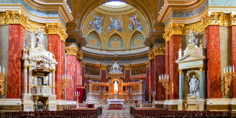 Interior of Stephens Basilica in Budapest, Hungary. Photo / Getty Images
