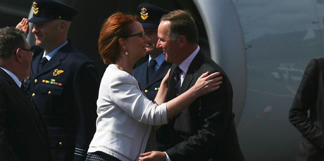 Julia Gillard and John Key will do some serious talking in Queenstown today. Photo / Getty Images