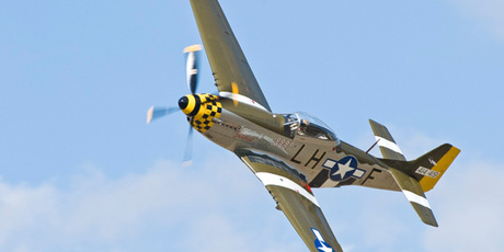 A P51 Mustang in flight. Photo / Supplied