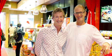 Cookie Time brothers and owners Guy Pope-Mayell (left) and Michael Mayell have been in business for 30 years. Photo / Supplied