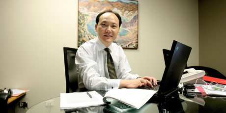 Richard Yan, head of Richina Pacific which owns Mainzeal, was not speaking this week. Photo / Kenny Rodger