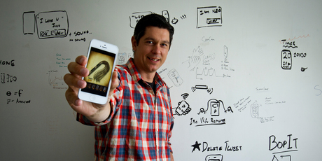 For a few days, John Ballinger's Pocket Whip was the most-downloaded free app in the US. Photo / Dean Purcell
