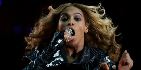 Beyonce performing at the Super Bowl. Photo/AP