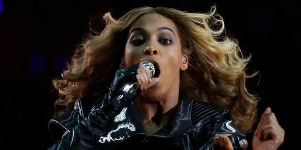 Beyonce performing at the Super Bowl. Photo/AP