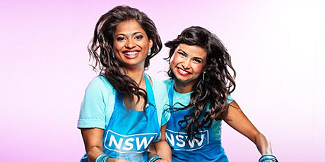 Jessie Khan and Biswa Kamila in a promotional image for My Kitchen Rules.