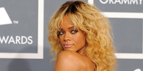 Rihanna at the 2012 Grammy Awards. Photo/AP