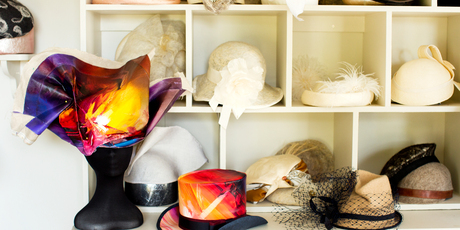Helensville-based milliner Myra Lloyd's studio. Photo / Babiche Martens