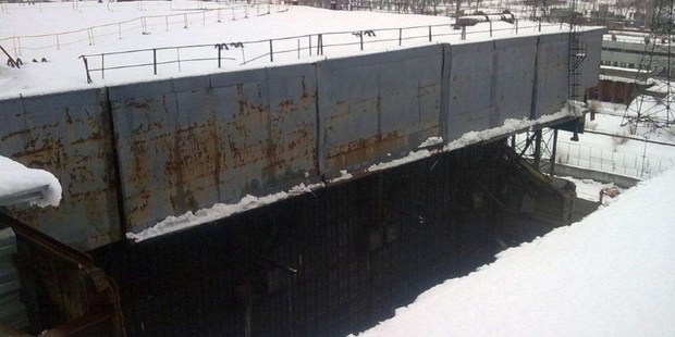A section of the Chernobyl nuclear power plant collapsed under the weight of snow. Photo / AFP